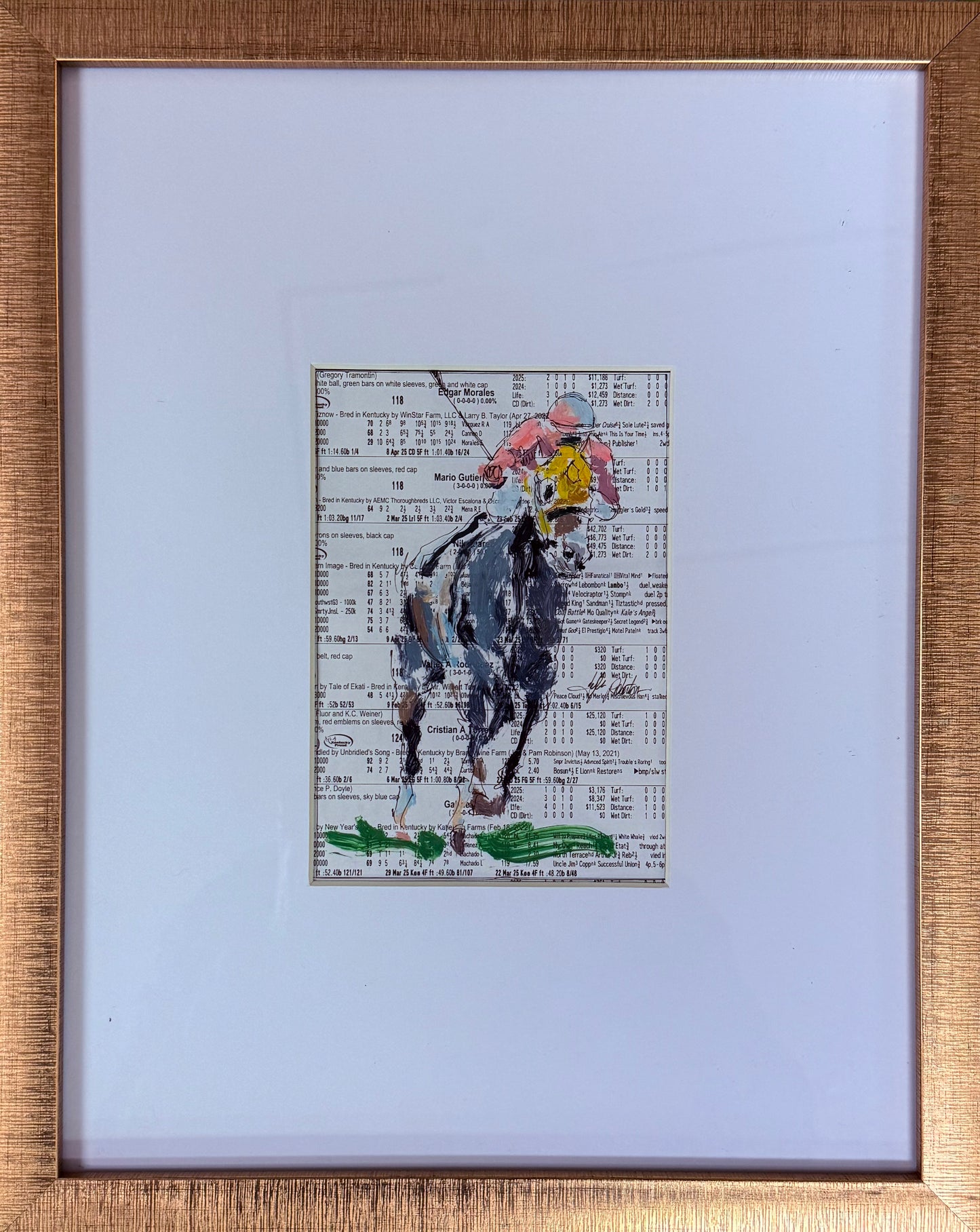 Jockey on Horse (red silks)