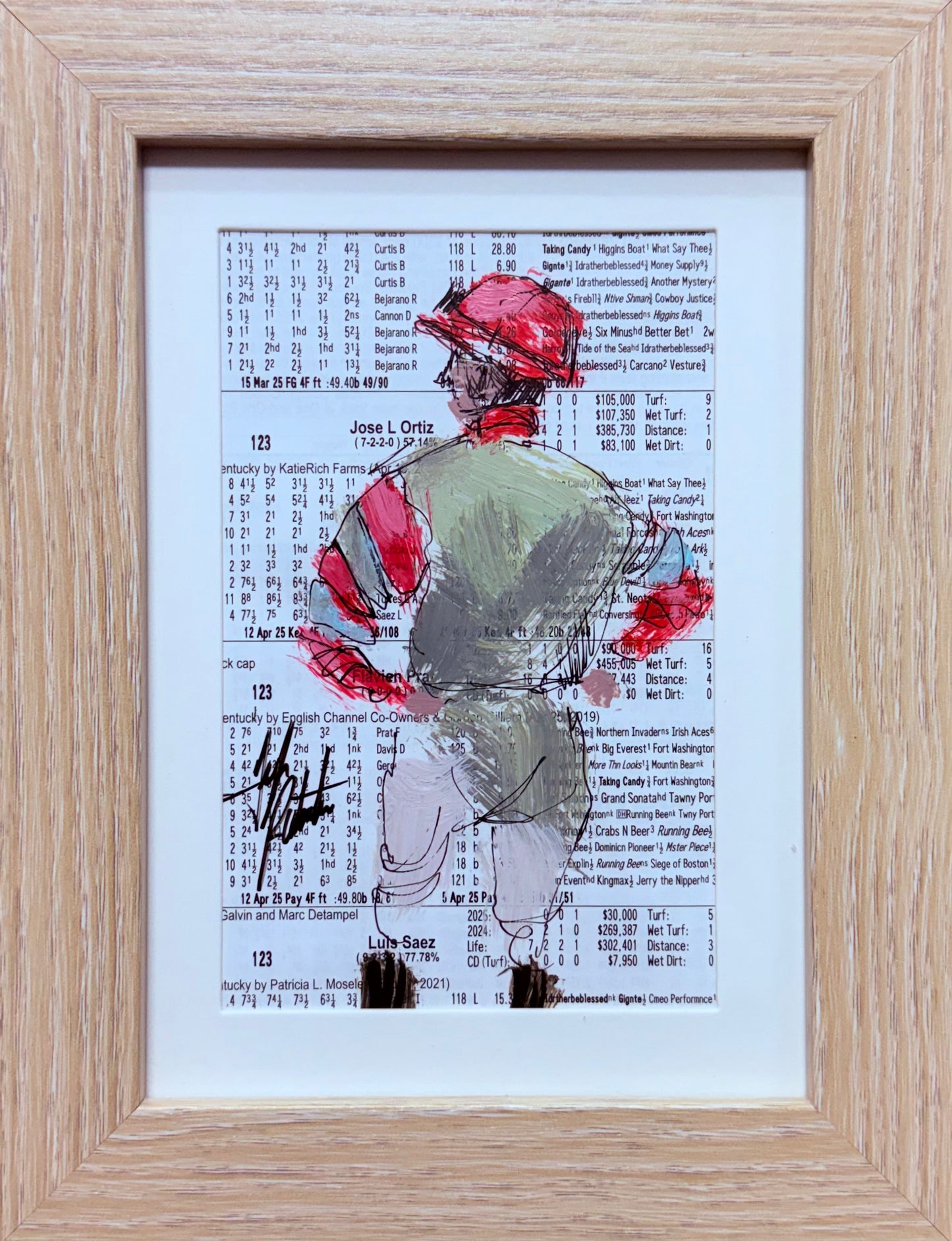 Jockey (red and white silks)