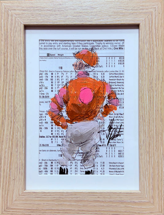 Jockey (orange with pink dot)